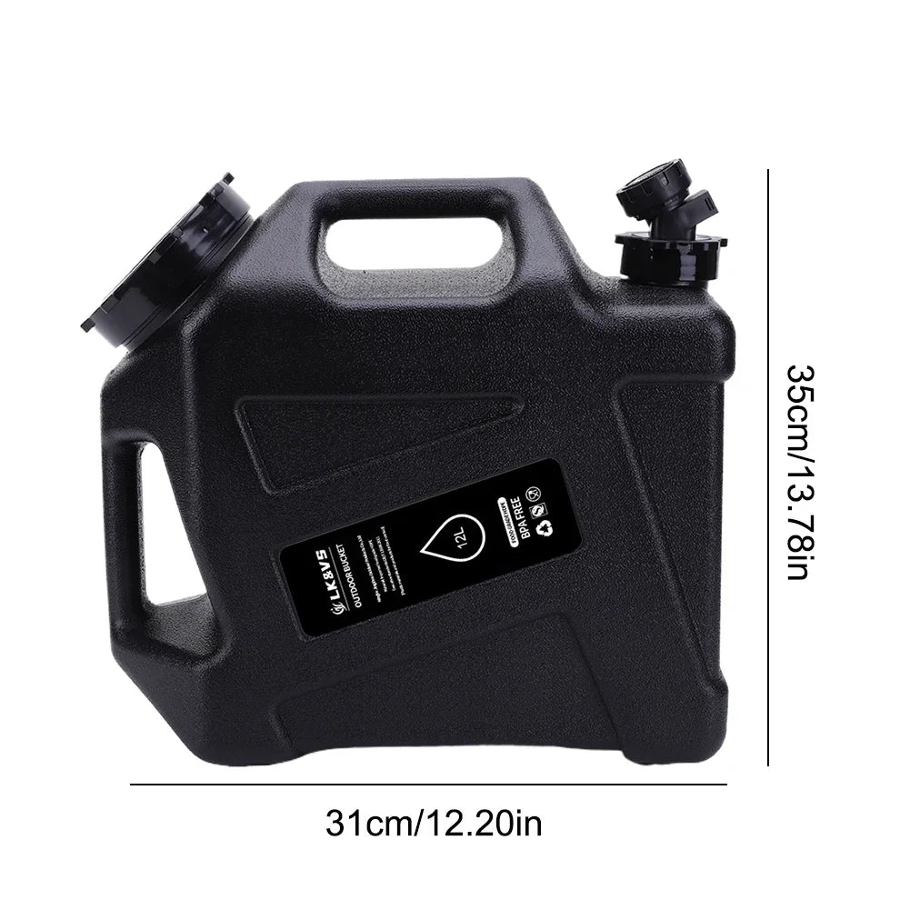 12L Camping Water Container Tank Large Capacity Water Storage Carrier Barrel Portable Vehicle Car Water Bucket with Faucet 대형물통
