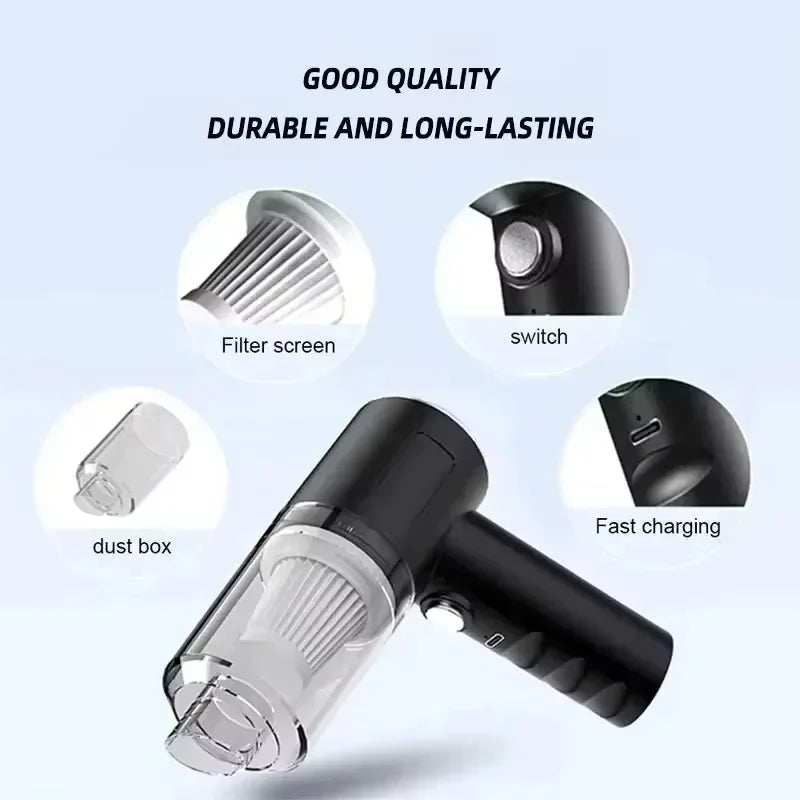 2900000 PA Car Vacuum Cleaner USB Charging Powerful 4 in1 Clean Machine Wireless Blowing Suction Portable Vacuum Cleaner 2026