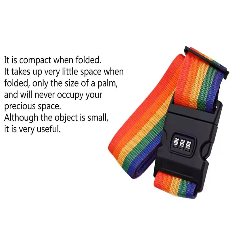 1PC Password Lock Travel Luggage Strap Adjustable Packing Strap Lightweight Luggage Safety Lock Snti-Theft Luggage Buckle Strap