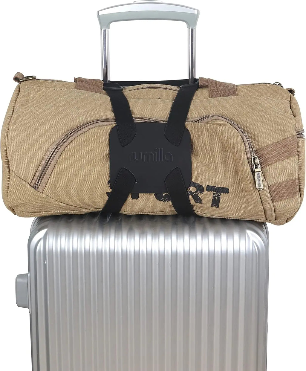 Luggage Straps Bag Bungee，Luggage Straps Suitcase Adjustable Belt，Add a Bag Easy to Travel Suitcase Elastic Strap Belt – (Black)