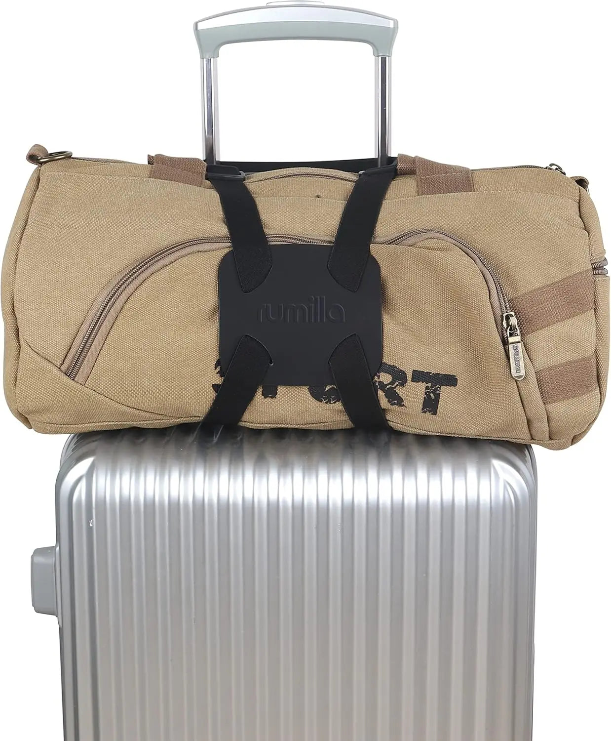 Luggage Straps Bag Bungee，Luggage Straps Suitcase Adjustable Belt，Add a Bag Easy to Travel Suitcase Elastic Strap Belt – (Black)