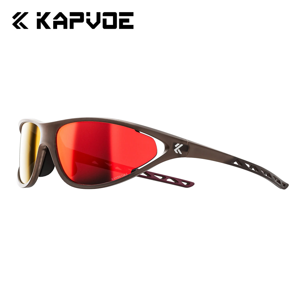 Kapvoe New Fashion Cycling Sunglasses Men Photochromic Glasses Mountain Running Hiking Eyewear Sports UV400 Climbing Goggles