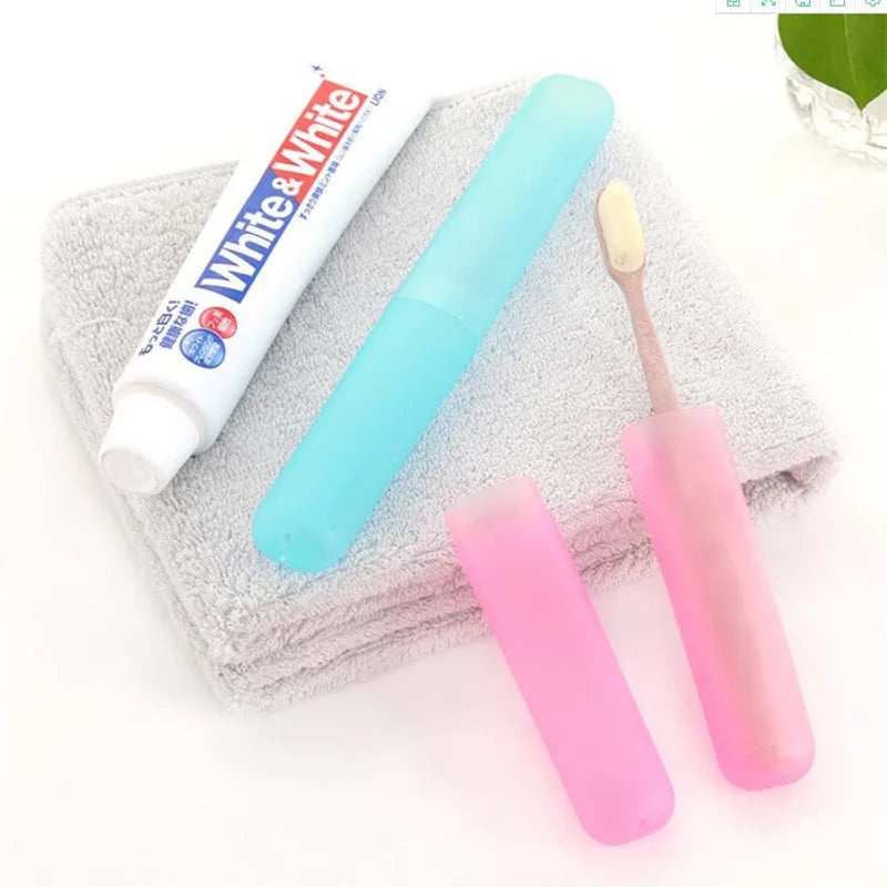 5pcs Portable Travel Toothbrush Storage Box Hiking Camping Toothbrush Holder Case Box Tube Cover Toothbrush Protect Holder Case