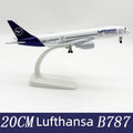 20cm Lufthansa Model Plane B787 Metal Replica Model Plane Aviation Simulation Scale Aircraft Collection Toys Boys Kids