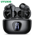 UYUXIO Wireless Earphone HiFi Stereo Earbuds with LED Display 48H Play Time ENC Noise Cancelling Ear Buds Waterproof Headphones