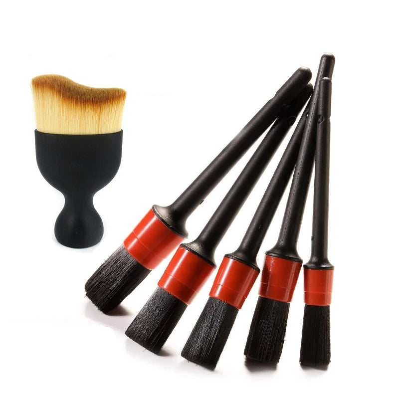 1/6Pcs Car Wash Care Detailing Brush Set, for Cleaning Wheels, Dashboards, Vents and More, Car Cleaning Brushes, Car Accessories