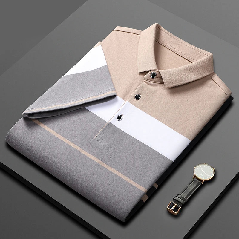 Outdoor Men's Mountaineering Hiking Pure Cotton Slim Fit Sports Leisure Polo Shirt Summer Fashionable Versatile Lapel T-shirt