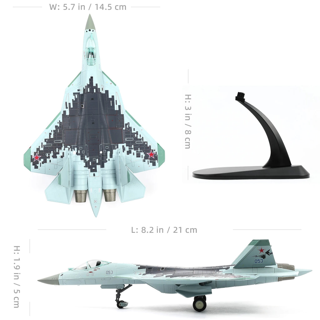 SU57 digital camouflage fighter jet model 1:100 die-cast metal military aircraft aircraft collection gift
