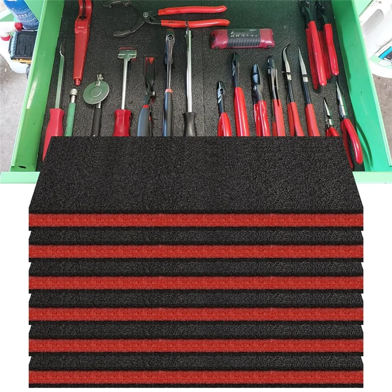 A88E-6Pcs Tool Box Foam,Foam Inserts For Cases,Tool Box Liner Polyethylene Tool Foam Sheets,Organizer And Storage Tool Shadow