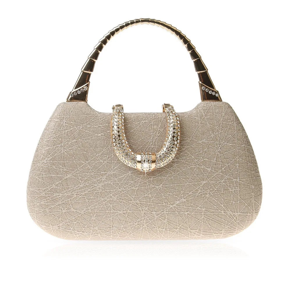 Pearl Rhinestone Evening Bag Luxury Diamond Crossbody Single Shoulder Purse Elegant Bridesmaid Party Handbag Shiny Fashion Tote