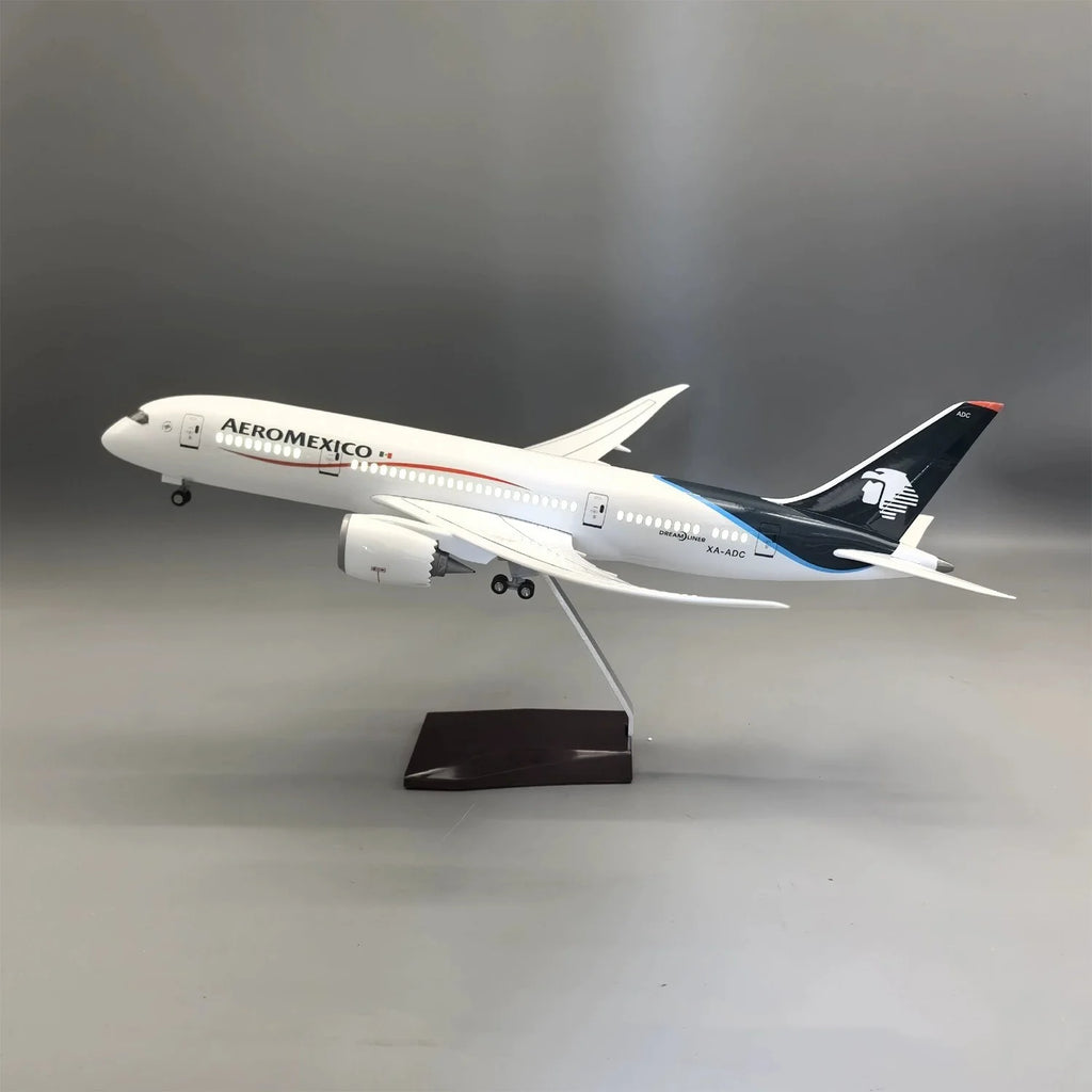 AEROMEXICO B787-8 Airplane Model Boys Toys 43CM Scale Aircraft Flight Machine Model Adults Fun Collected Gift By Aviation Displa