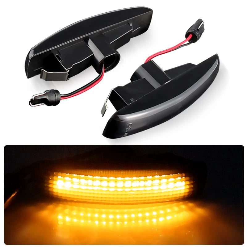 2PCS LED Side Marker Turn Signal Lights Canbus For Land Rover Range Rover Sport 2006-2013 LR2 2007-2014 LR3 2004-2014 Freelander