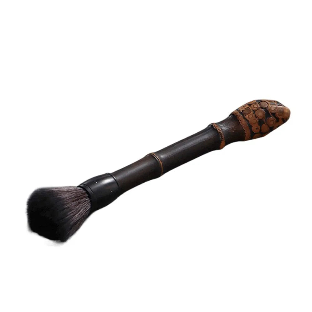 Vintage Carbonized Bamboo Root Teapot Pen Long Handle Easy To Clean Teaware Cleaning Brush Chinese Style Portable Tea Brushes