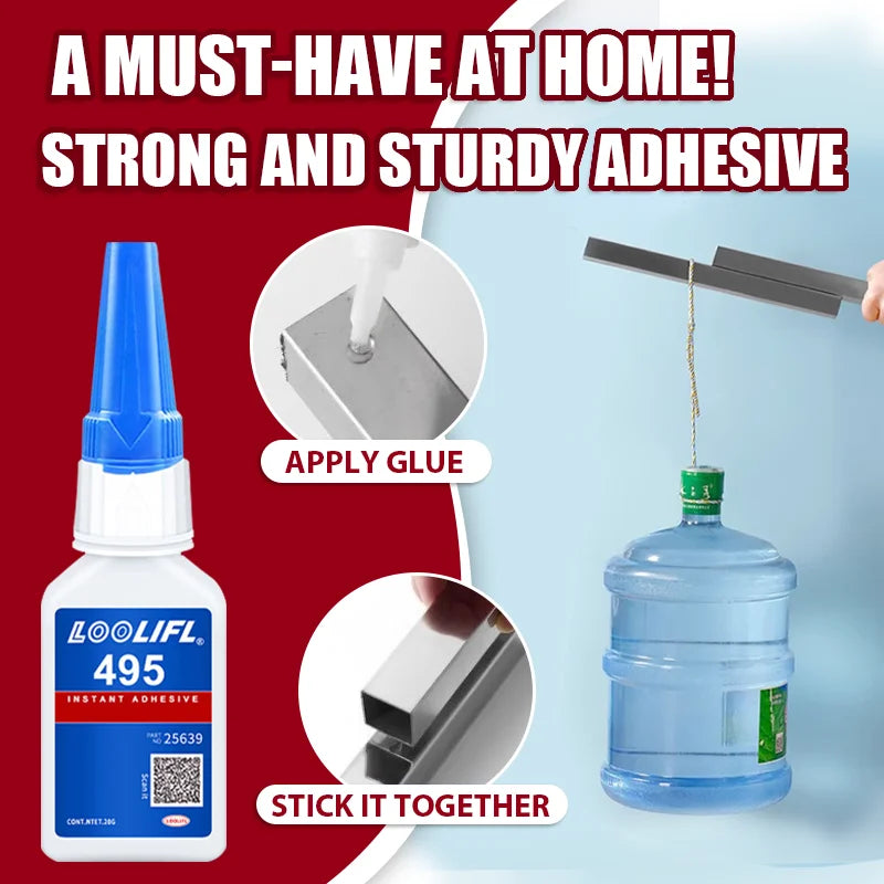 1-5pcs, LOOLIFL, 20g upgraded version 495, super glue, industrial strength, metal strong adhesive, transparent, stable,