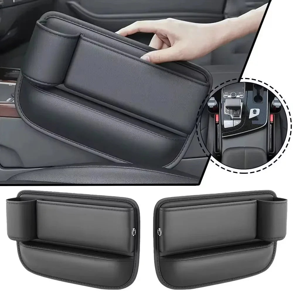 Car Seat Gap Water Cup Holder Leather Universal Crevice Side Storage Box Driver Front Auto Seat Gap Filler Organizer In the Car