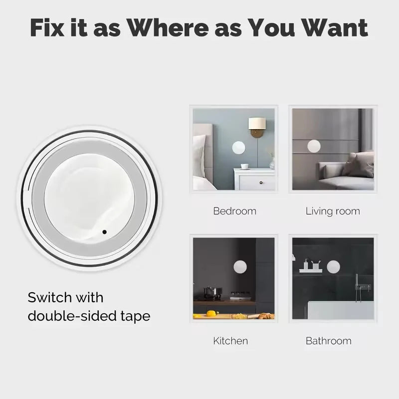 MOES Tuya ZigBee Smart Wireless Knob Button Switch, Create Scenes in Smart Life App,Battery-Powered, Home Automation Controller