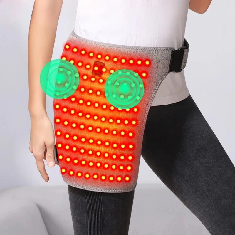 660nm Red Light Heating Pad Hip Brace  Wellness Protector Fatigue Relief Home Relaxation 3 Modes 50-90LED