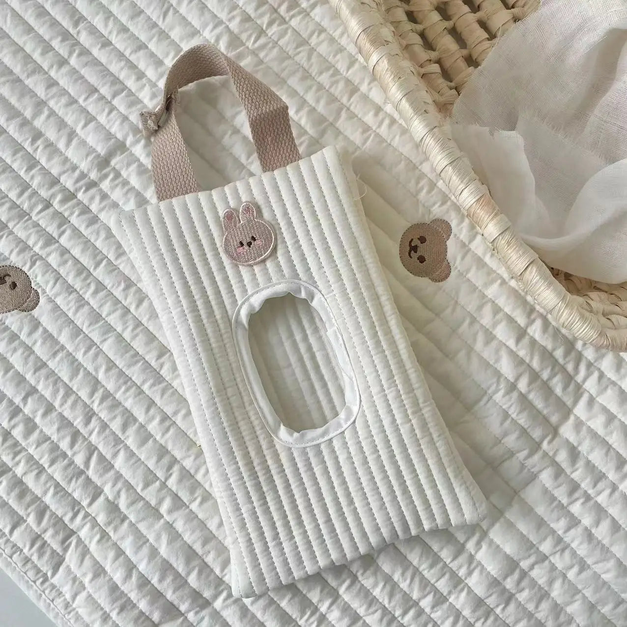 Baby Stroller Accessories Wet Wipes Case Extraction Flip Tissue Box Quilt Solid Towel Cover Newborn Hanging Bag for Cart