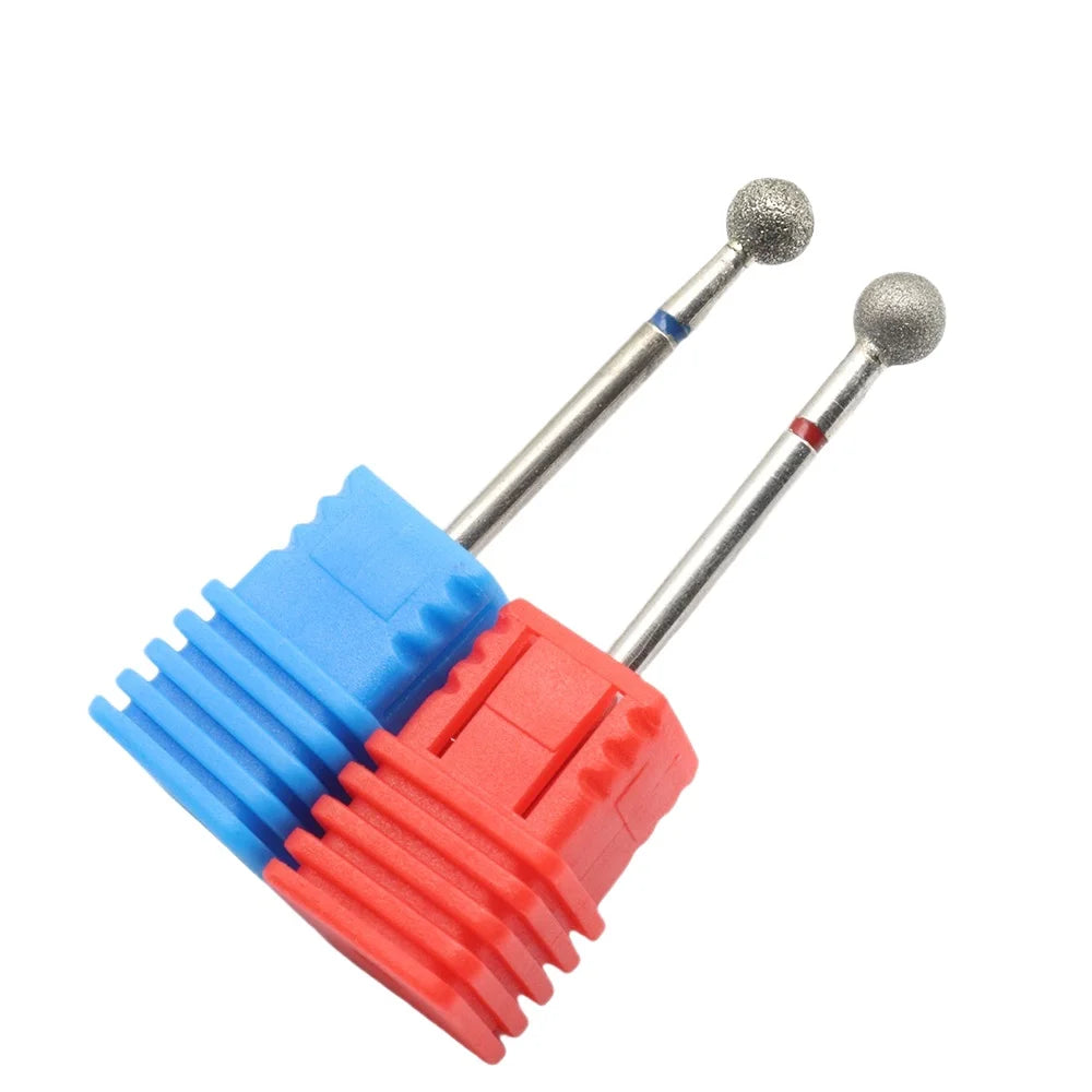 2pcs Nail Drill Bits, Best Diamond Burrs Grinding Bits For Gel Nail Polish Manicure Nails Art Tool Carving Polishing