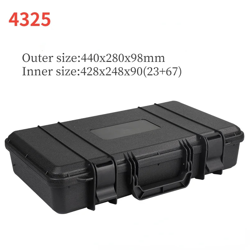 Hard Carrying Case Shockproof Storage Box W/ Foam Cotton, Portable Protective Water-resistant & Storage Box for Auto Repair Tool