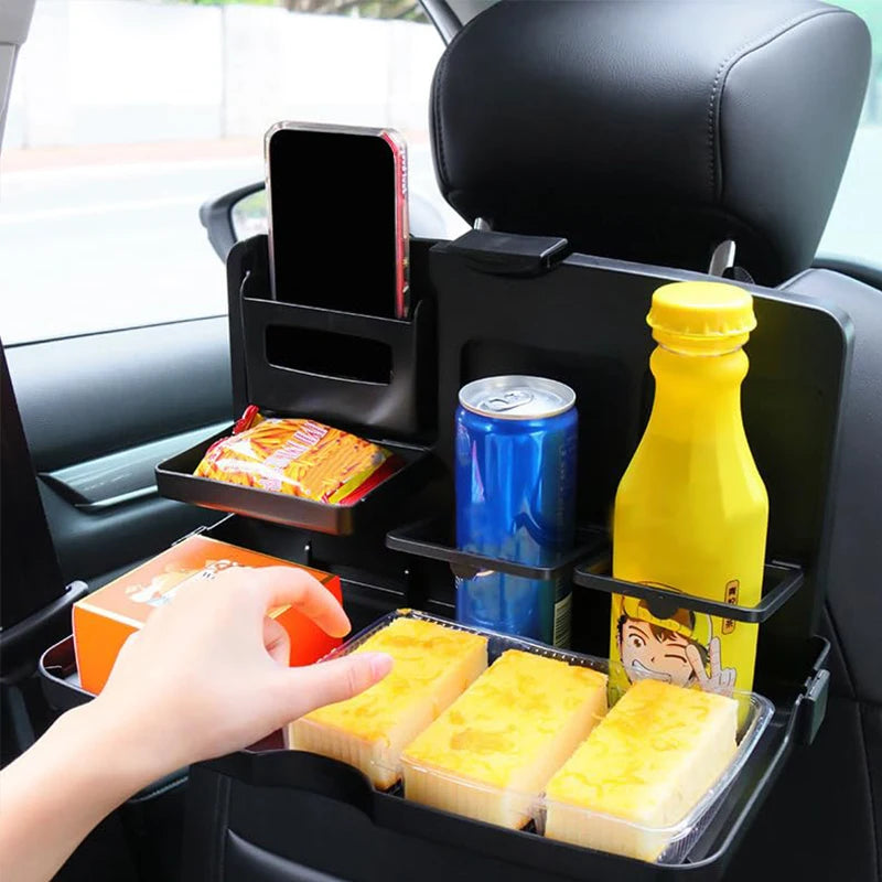 Multi-Functional Portable Foldable Car Backseat Tray Desk Car Vehicle Back Seat Tray for Food Water Cup Phone
