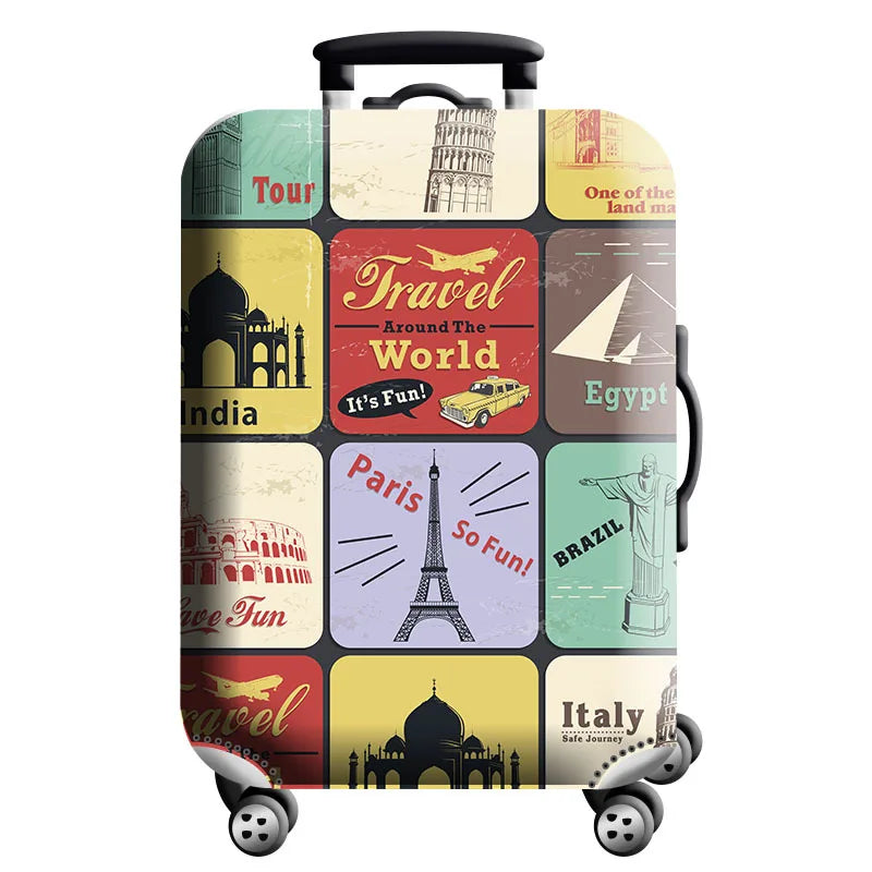 Thick Elastic Luggage Protective Cover Zipper Suit For 18-32 inch Bag Suitcase Covers Trolley Cover Travel Practical Accessories