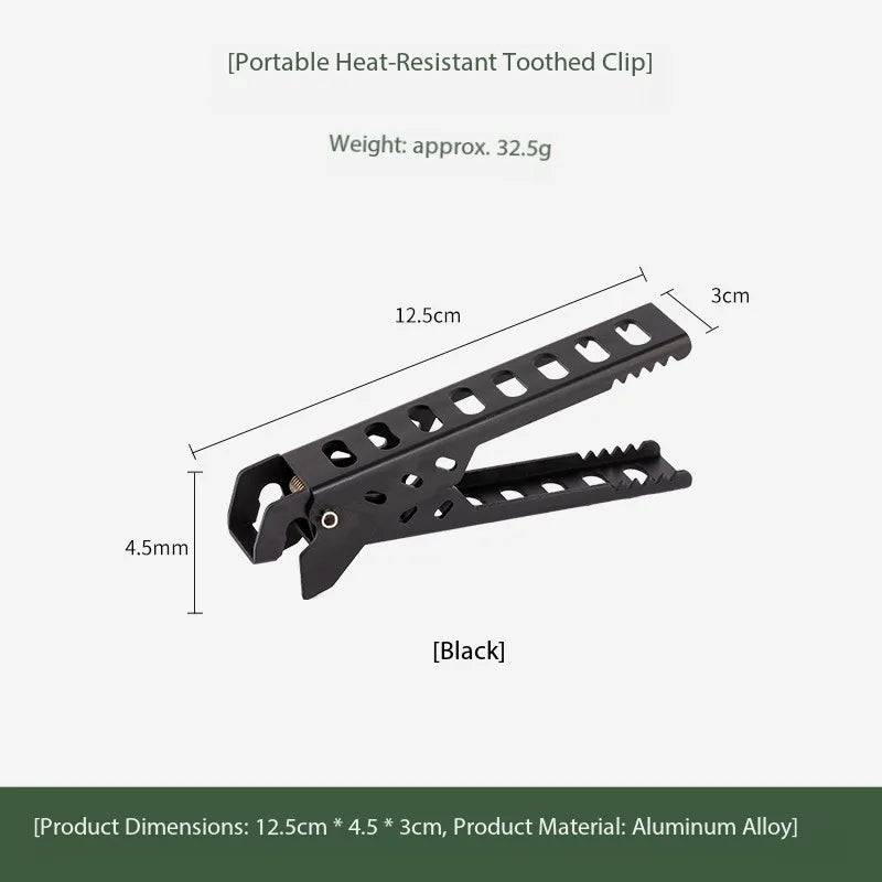 Outdoor Aluminium Anti-hot Alloy Clip Bowl Gripper Holder Portable Camping Pot Pan Handle Kitchen Accessories Cooking Supplies