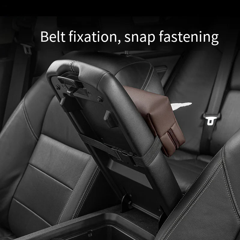 Car interior tissue box car armrest box tissue box car interior bag drawstring paper bag napkins minimalist car rear seat back
