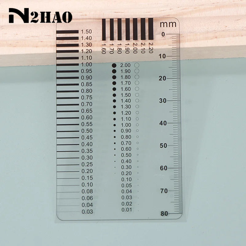 Measuring Pass Badge Gauge Stain Card Point Gauge Wire Gauge Transparent Film Ruler Welding Gage Stain Crack Contrast Ruler