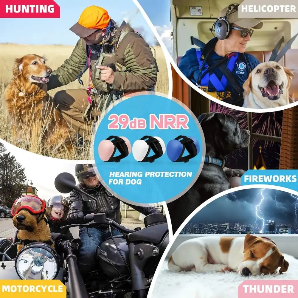 Noise Protection Dog Ear Muffs Hearing Protection Soundproof Pet Earmuff Universal 29dB NRR Puppy Ear Shield