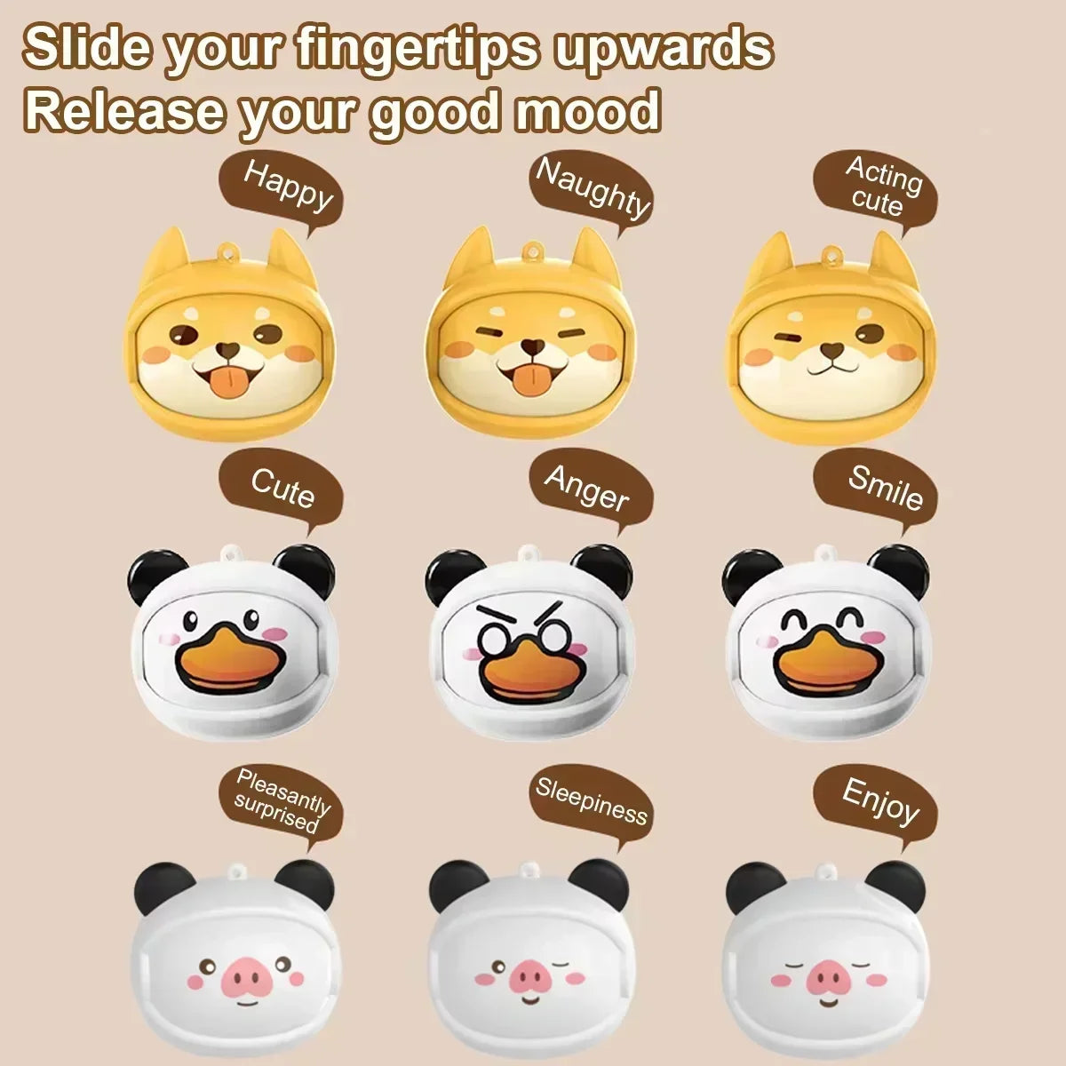 Cute Face changing TWS Bluetooth 5.4 Earbuds ENC Noise Reduction Waterproof HIFI Stereo Earphones for iOS Android Kids