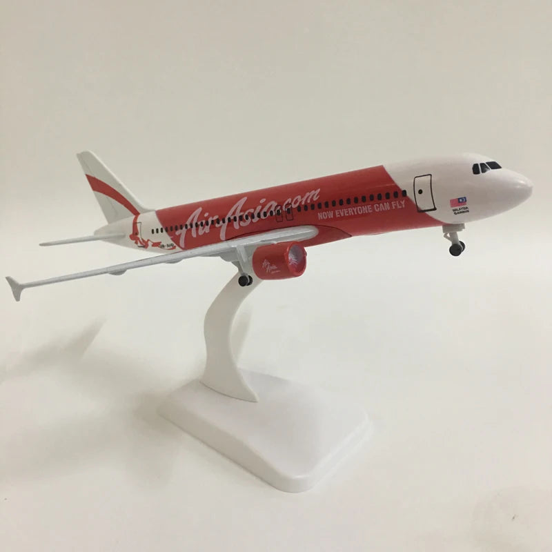 JASON TUTU 20CM Air Asia Airbus A320 Aircraft Model Planel Airplane Metal Diecast Planes Collect Gifts