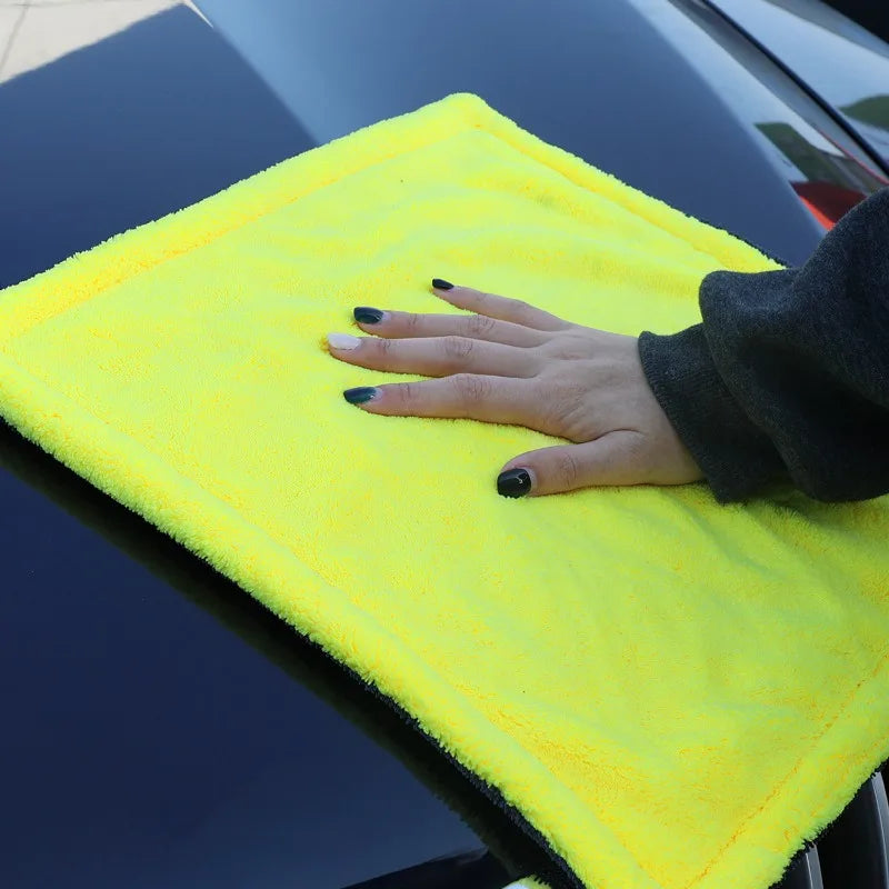 Microfiber Car Wash Towel Ultra Soft Dual Sided Super Absorbent Drying Cloth for Scratch-Free Detailing and Glass Cleaning Tool