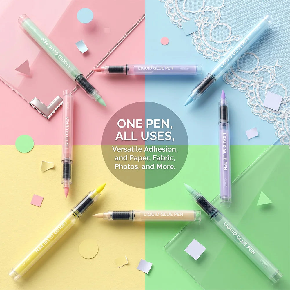 Cute Cartoon Liquid Glue Pen Quick Dry Invisible Fine Tip Adhesive Pen DIY Scrapbooking Craft Journal  Office School Stationery