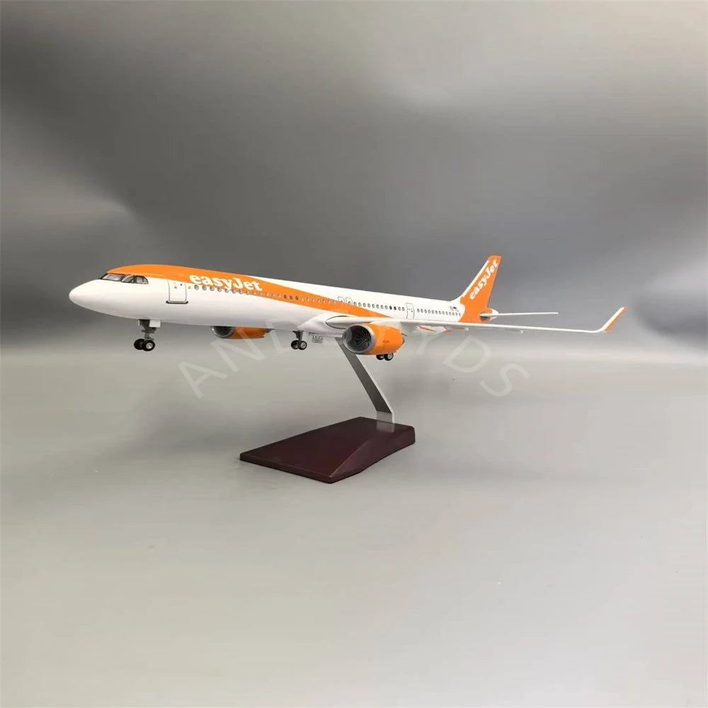 Diecast Airbus 47cm Easyjet A321 Airlines Toys Plane Model Resin With Landing Gear Aircraft Airplanes Model Toy For Collection