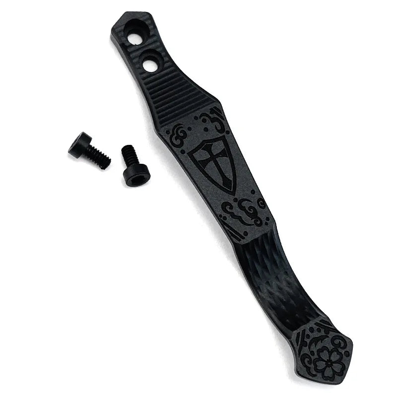 8 Types CNC Knife Titanium Pocket Clip With Screws for Rick Hinderer XM18 XM24 Knives Punisher Cross Horse Head  Claw Pattern