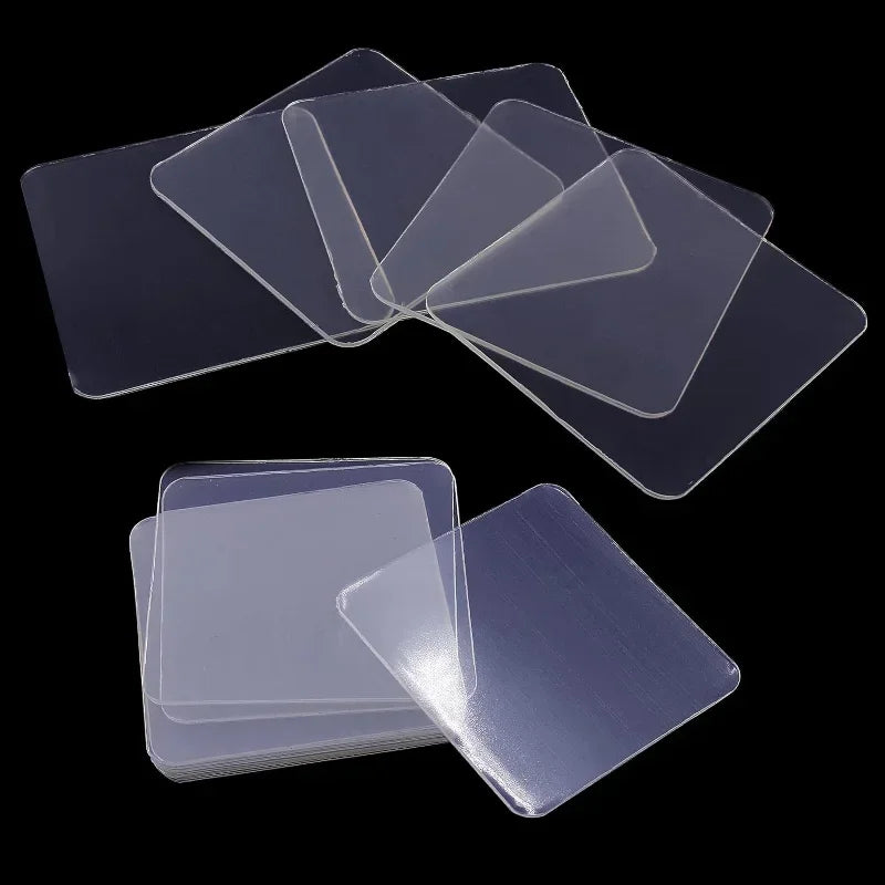10/120PCS Heavy Duty Double Sided Adhesive Patches Nano Tape Transparent Square Wall Stickers Waterproof Removable No Traces Pad
