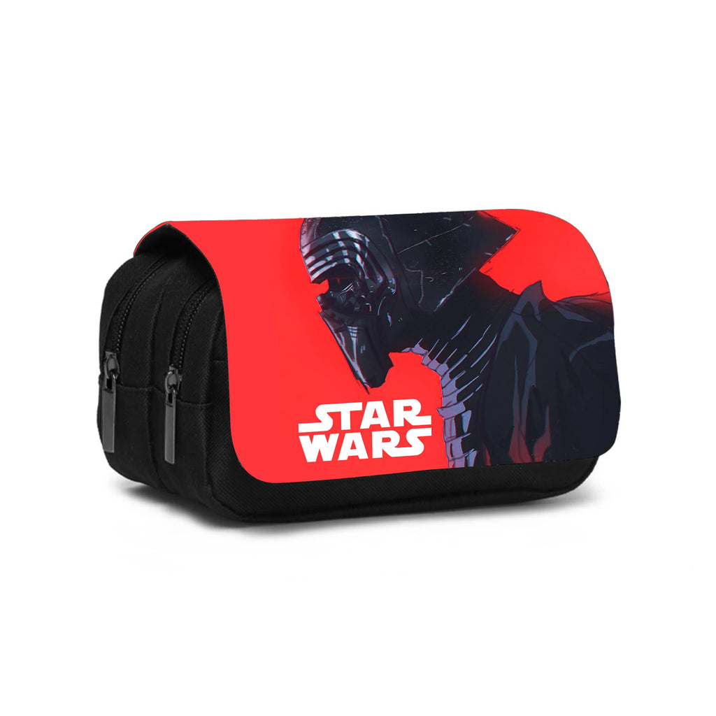 Star Wars Movie Double layered Pencil Case Large Capacity Stationery Organizer Bag for Boy Girls and Students Pen Bag