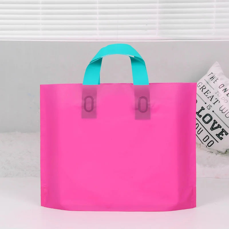 50Pcs Customized gift bags for birthday party wedding plastic bags candy gift boxes for clothes packaging bags for printing logo