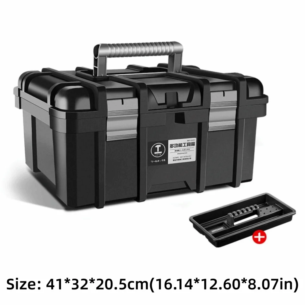 Portable Toolbox Storage Box 22 Inch Large Capacity Suitcases Hardware Parts Box Multi-function Tool Organizer Garage Workshop