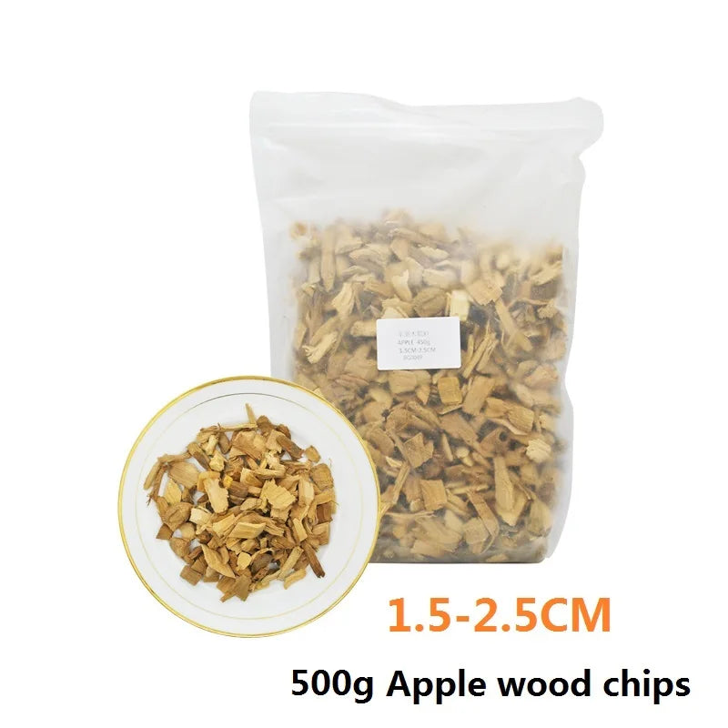 125g-500g Barbecue Wood Chips BBQ Wood Sawdust For Smoke Generator Smoking Pellet Wooden BBQ Grilling Chunks Cocktail Smoking