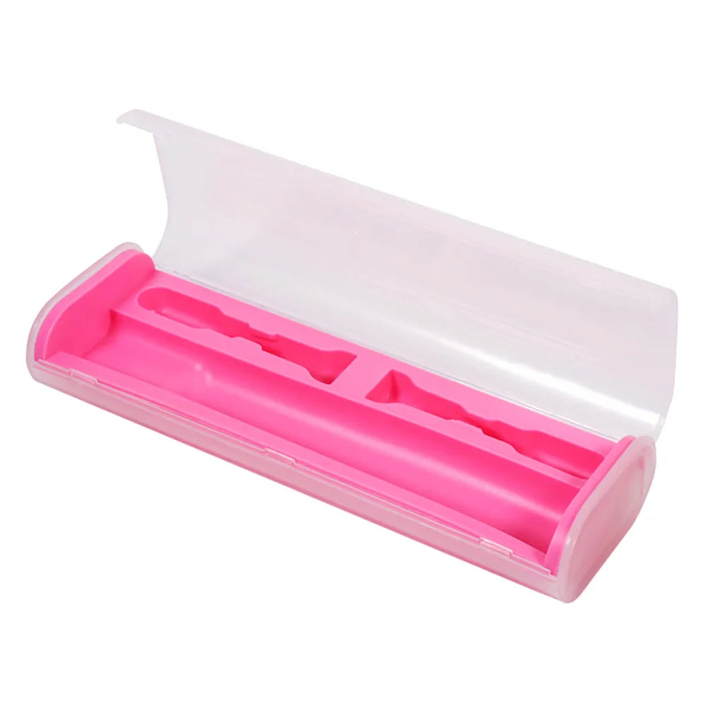 Electric Toothbrush Case Compact Plastic Travel Storage Box for 2 Brush Heads and 1 Toothbrush Portable Holder Protects Device