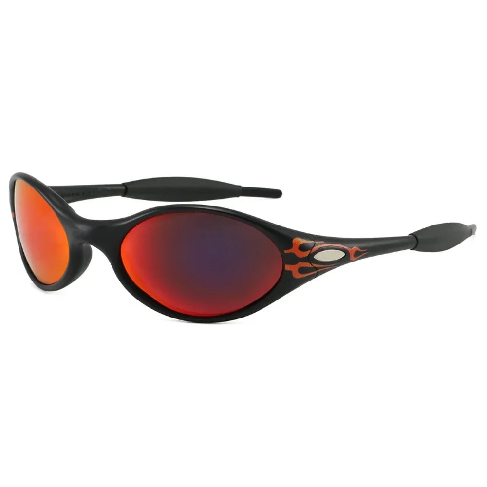 Y2K polarized sunglasses, European and American style, unisex, TR vintage oval frame, outdoor driving, cycling, hiking glasses