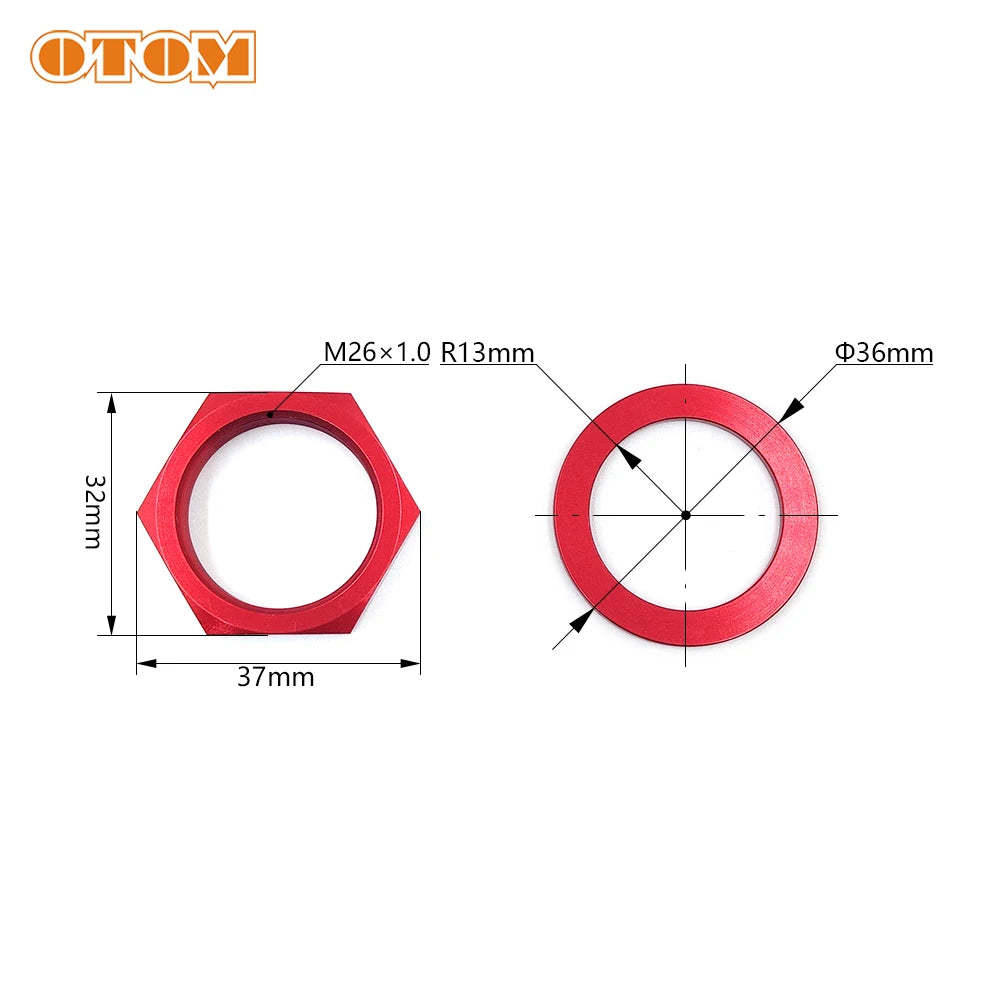 For CRF250R 04-23 Steering Stem Nut Motorcycle M26 Aluminium Nut Honda CR125R CRF250RX CRF450R CRF450RX Steering Head Bearing