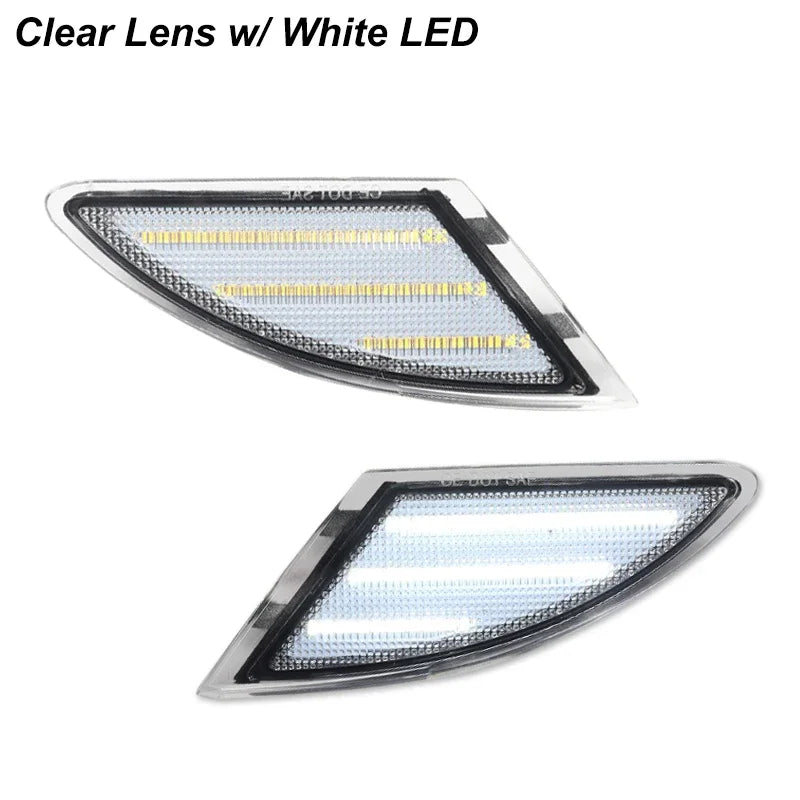 iJDM Amber Full LED Front Bumper Side Marker Lights For 2006-2010 Mercedes-Benz W251 R-Class,Replace OEM Amber Front Sidemarkers
