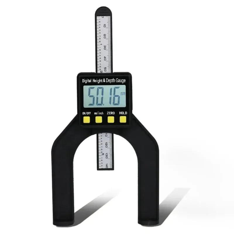 Digital Height Meter Electronic Height Depth Gauge Digital Display Woodworking Ruler Measure Tool 0‑80mm Magnetic Depth Gage