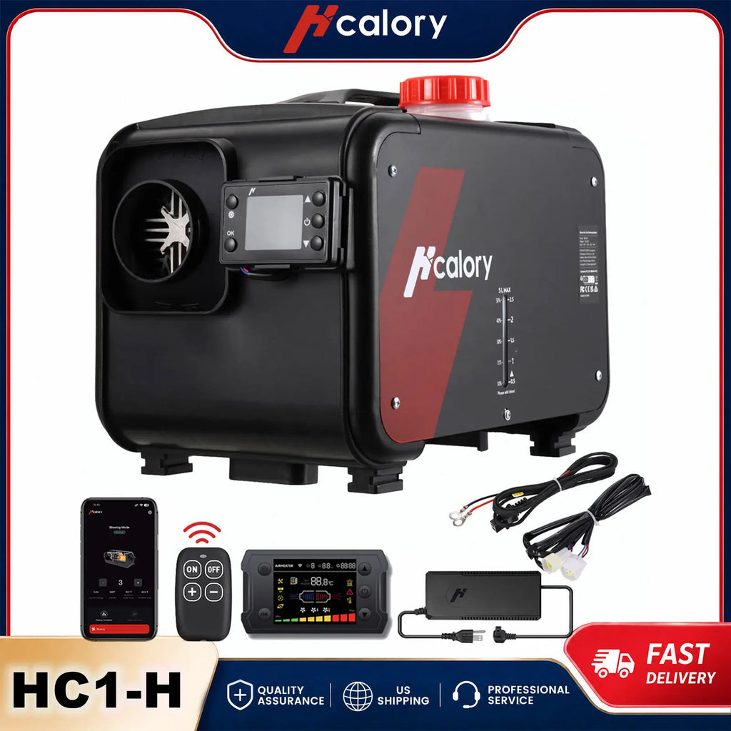 Hcalory HC1-H 8KW 12V All in One Portable Diesel Air Parking Heater Integrated Vehicle Heating Kit for Truck RV Camper Van Boat
