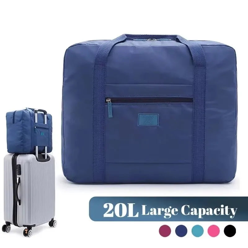 Foldable Travel Duffel Bag Lightweight Travel Bag for Women and Men Tote Carry On Luggage Bag Weekender Overnight Bag