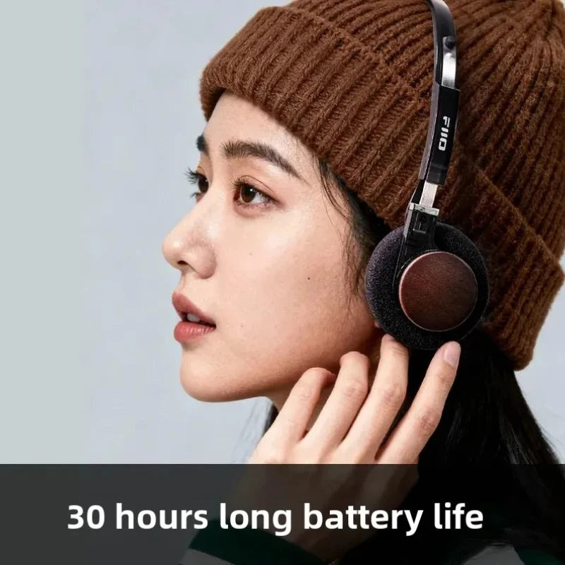 FiiO EH11 Retro Headphones Small Over-Ear Design Headset Bluetooth 40mm Large Dynamic Driver Mechanical Shell Headphones Gifts