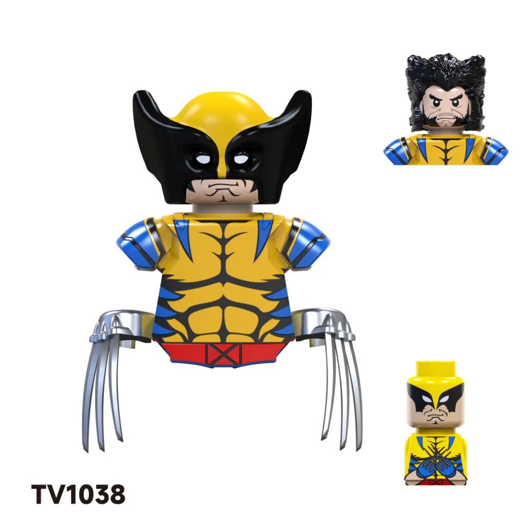 Blind Box Mini Building Blocks TV6203 Figures Big Goblin Spiderman Iron Man Venom Captain Hawk Deadpool Armor Christmas Gift Toy